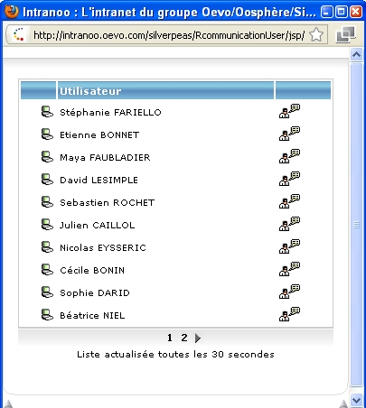 utilsateurs connectés